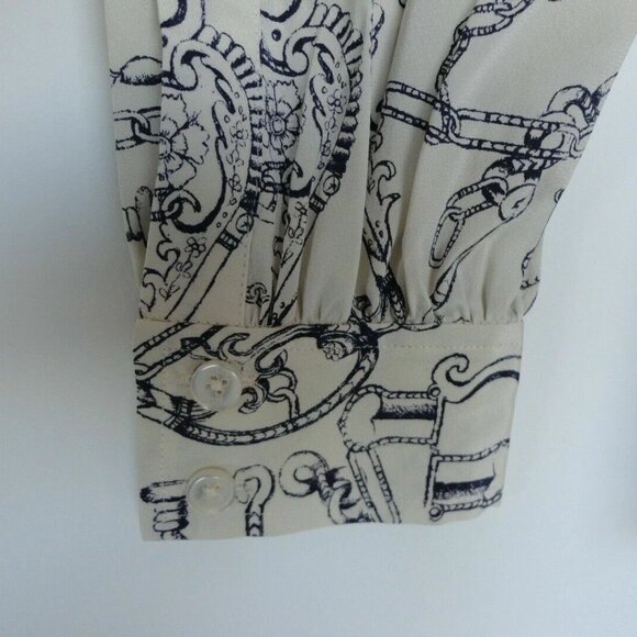 NWT TORY BURCH Silk Celestial Frentera LS Angelique Blouse Top Shirt 8 - Picture 4 of 6